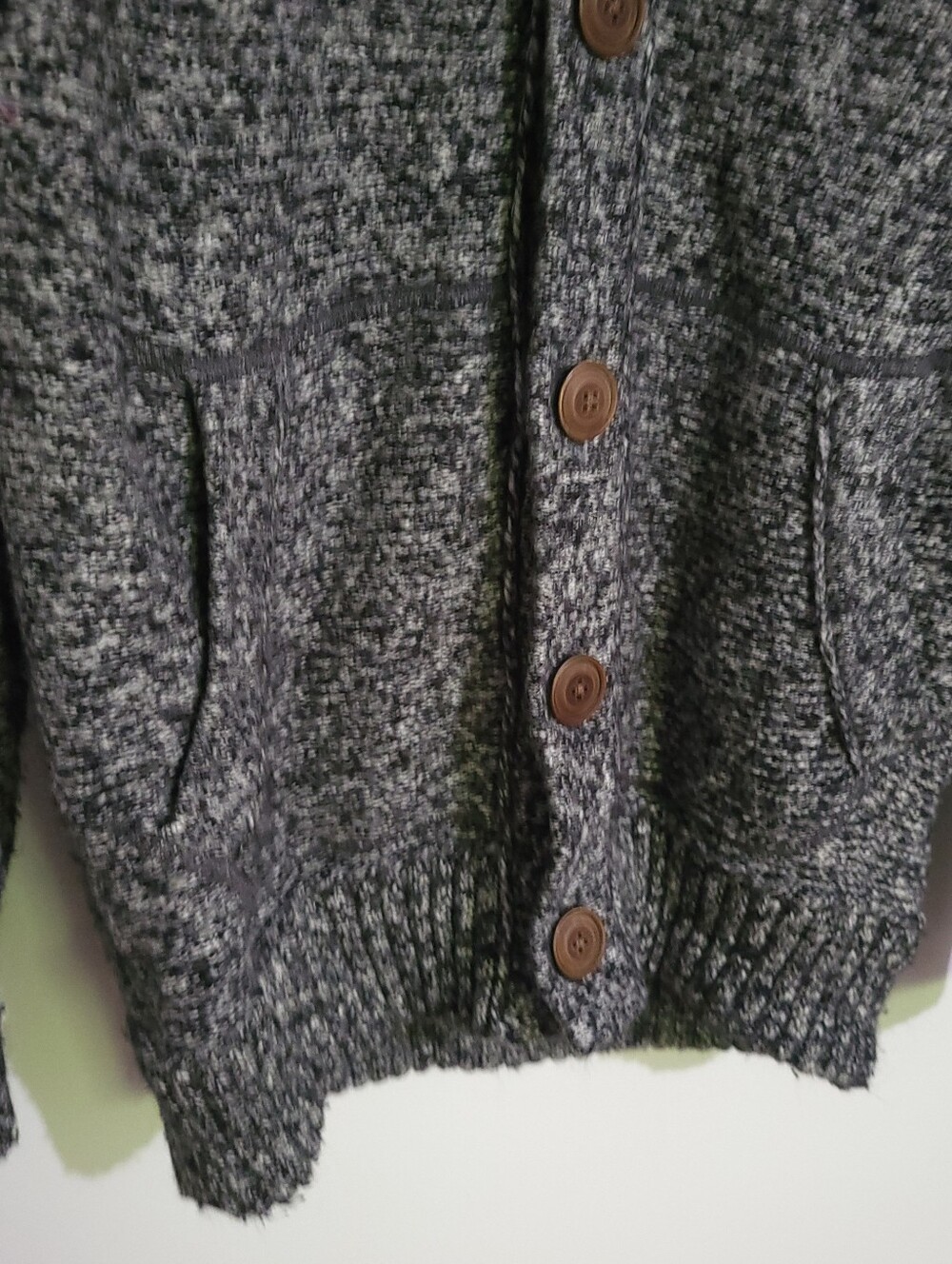 Le 31 Gray Marled Shawl Collar Cardigan Sweater Size S - Picture 3 of 10